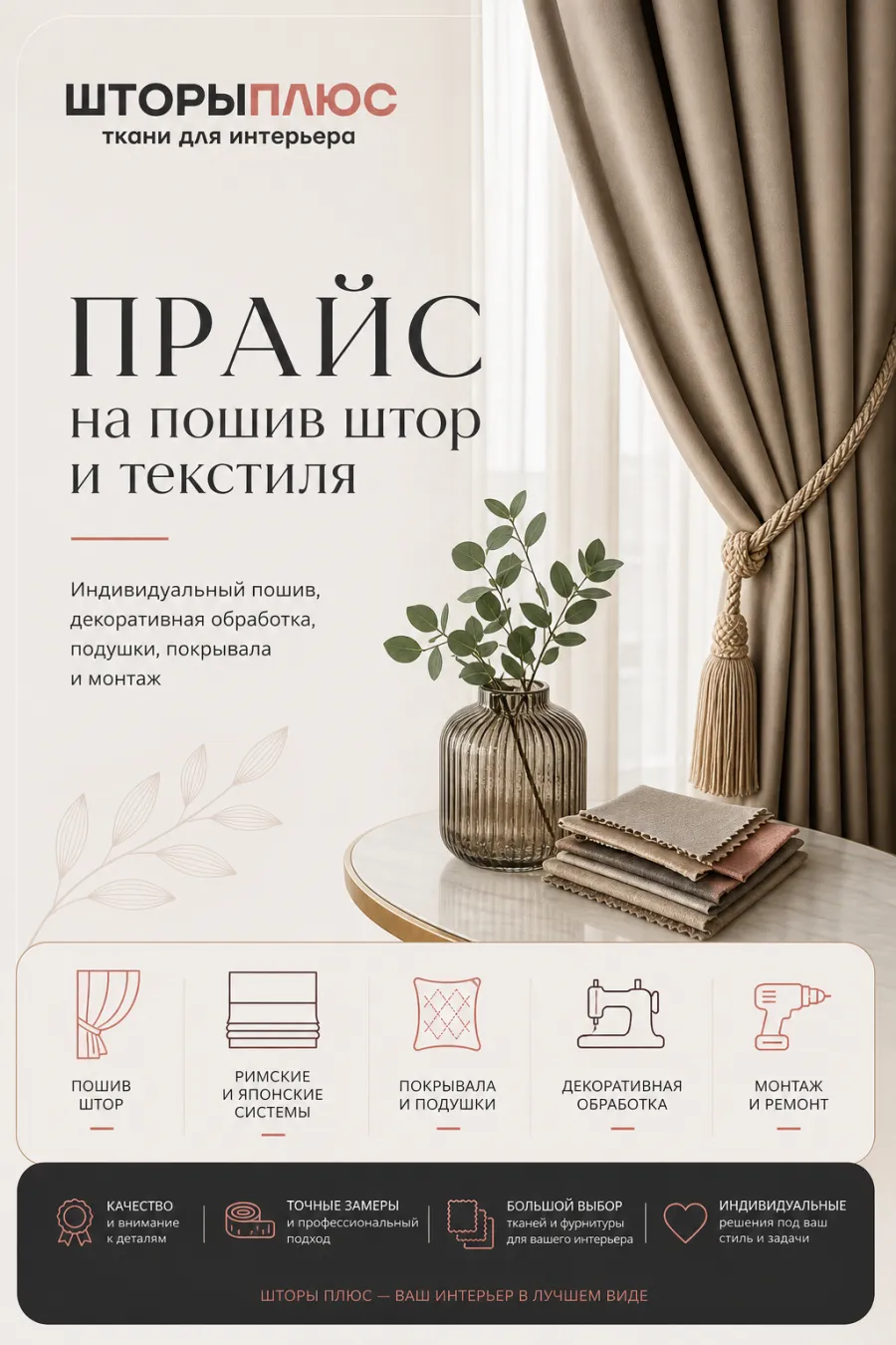 Обложка прайс-каталога Шторыплюс